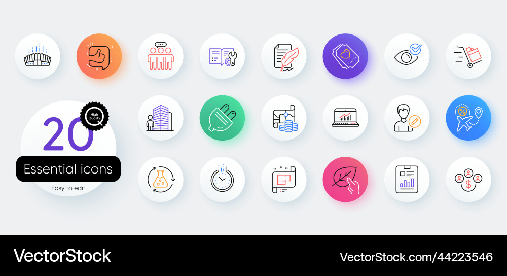 Simple set of push cart online statistics vector image