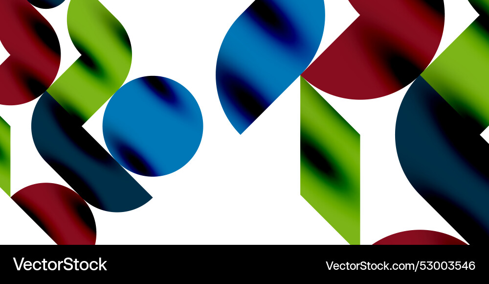 Tech minimal circular shapes geometric art Vector Image