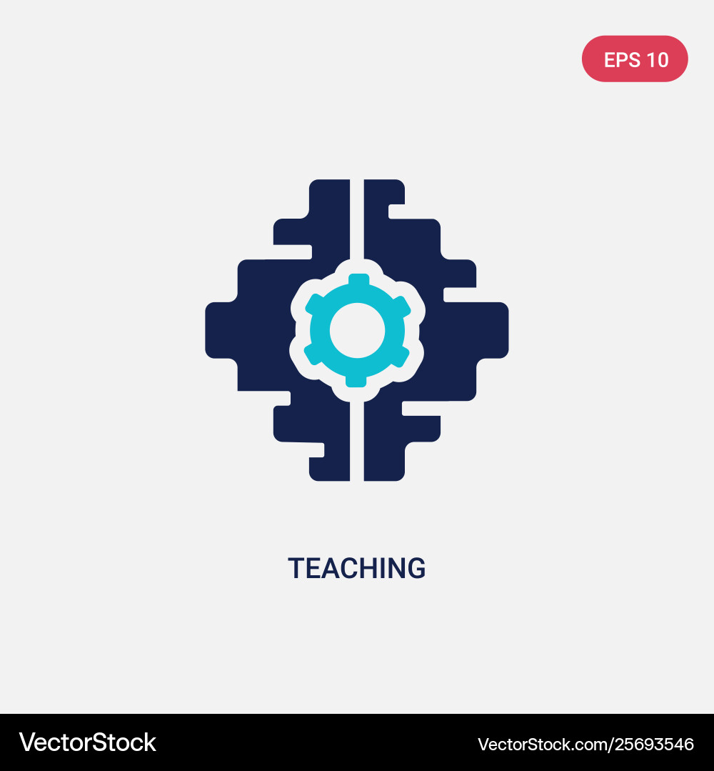 Two color teaching icon from artificial Two color teaching icon from artificial vector image