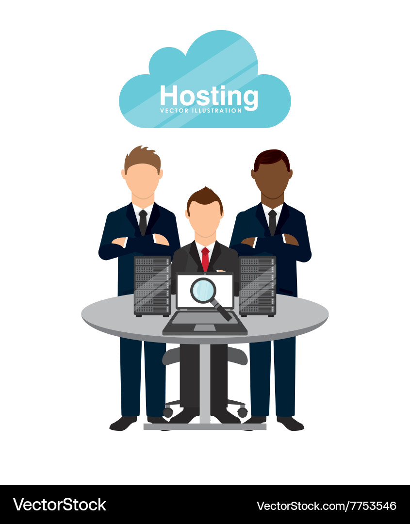 Web hosting design vector image