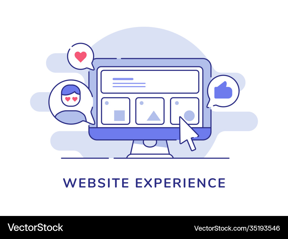 Website experience concept user interface Website experience concept user interface vector image