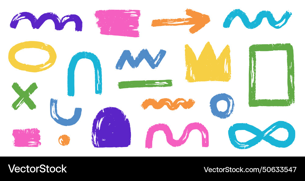 Abstract element shape set color graphic modern Vector Image