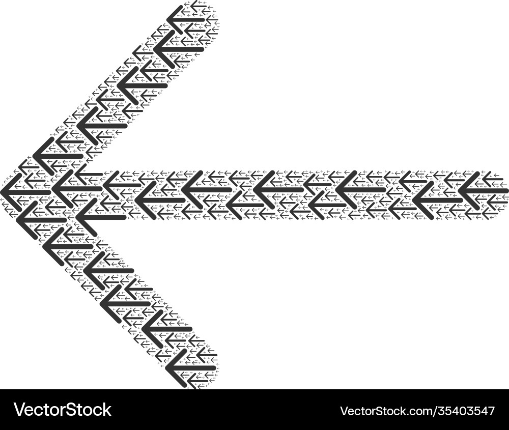 Arrow left recursion composition itself items Arrow left recursion composition itself items vector image