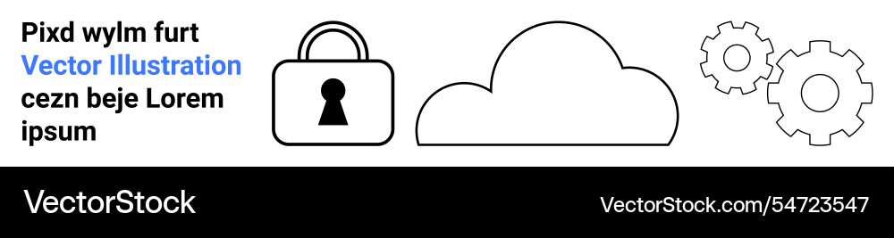 Data security and cloud computing concept Data security and cloud computing concept vector image
