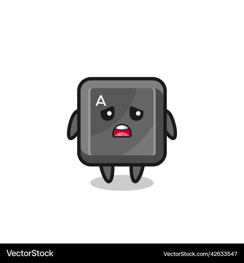 Disappointed expression of the keyboard button Disappointed expression of the keyboard button Vector Image