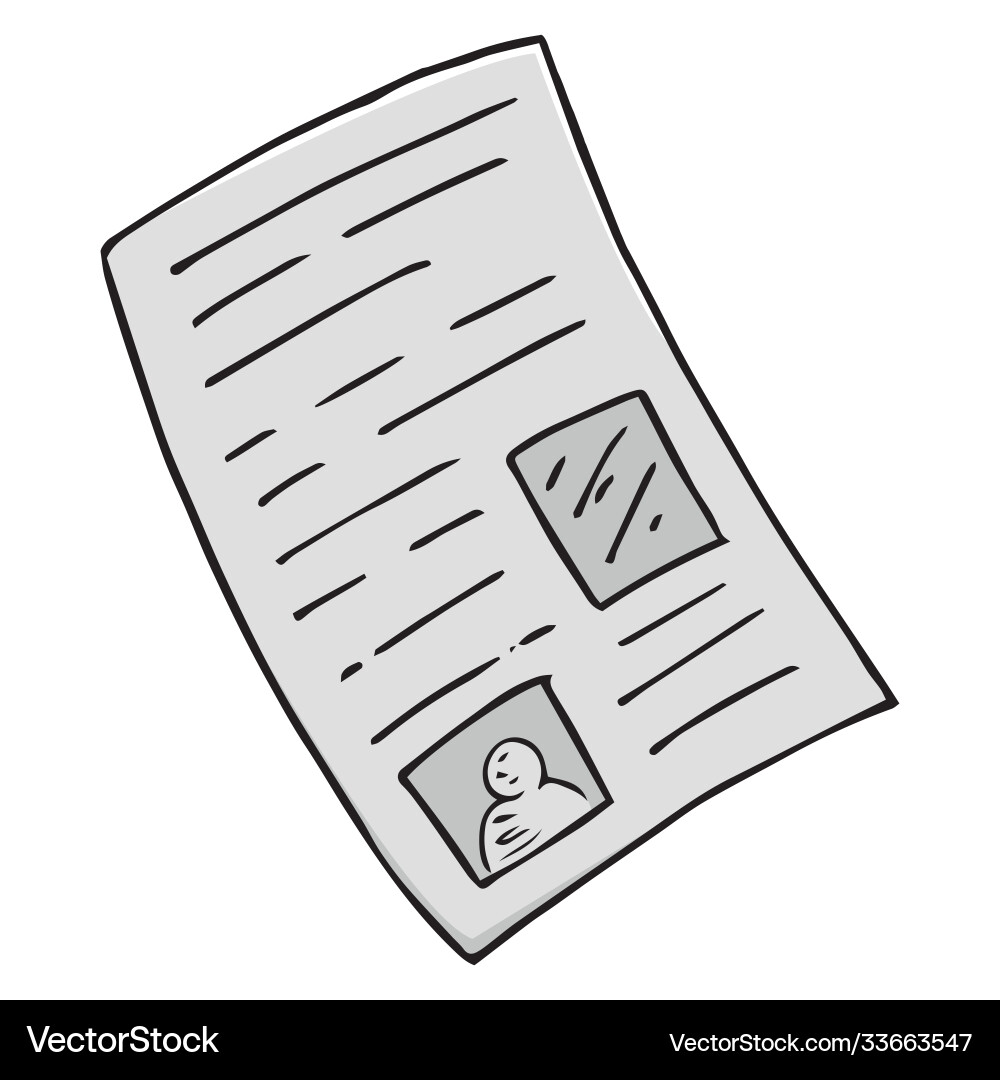 Document form sheet paper with text icon vector image