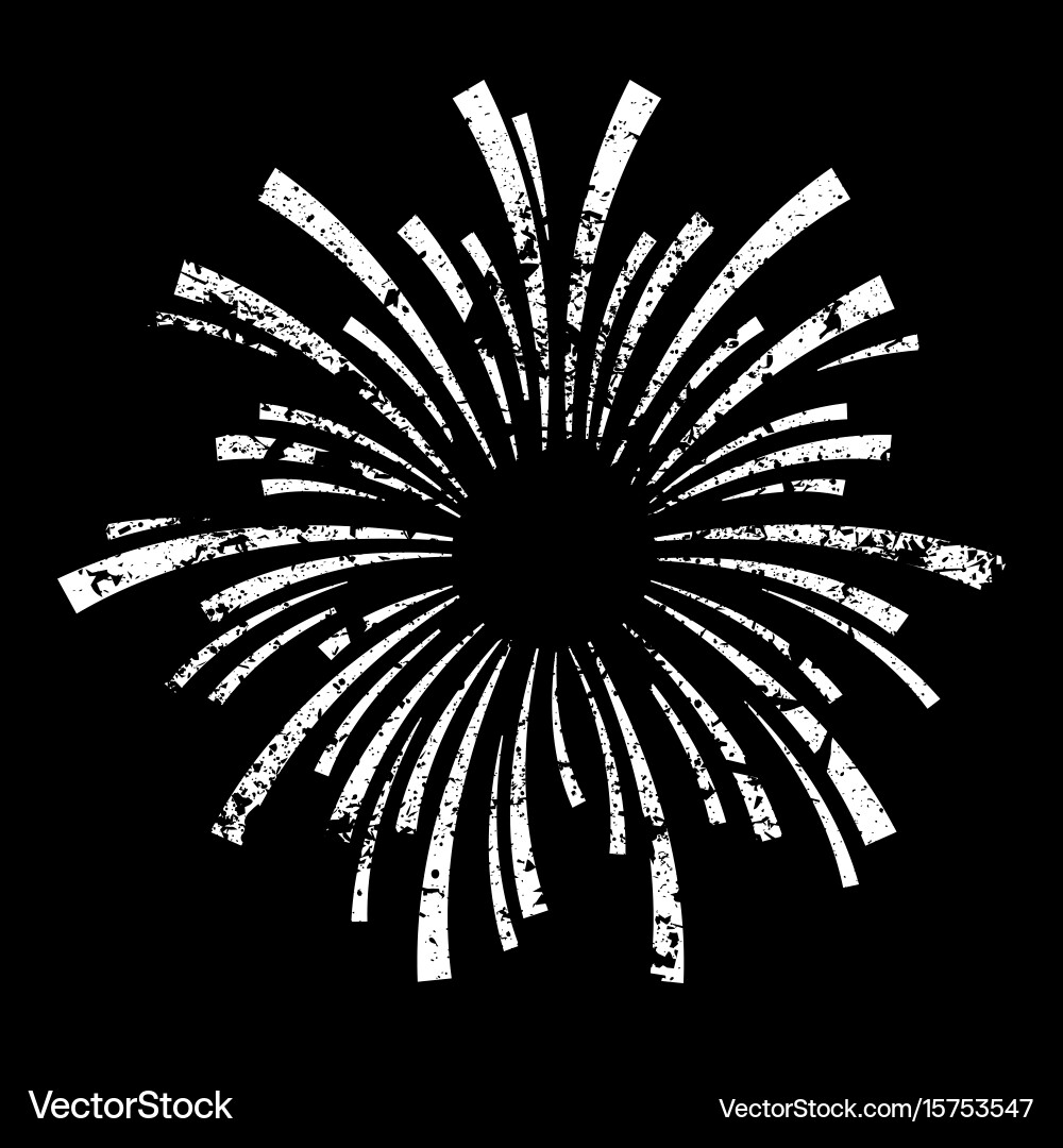 Exploding fireworks logo icon vector image
