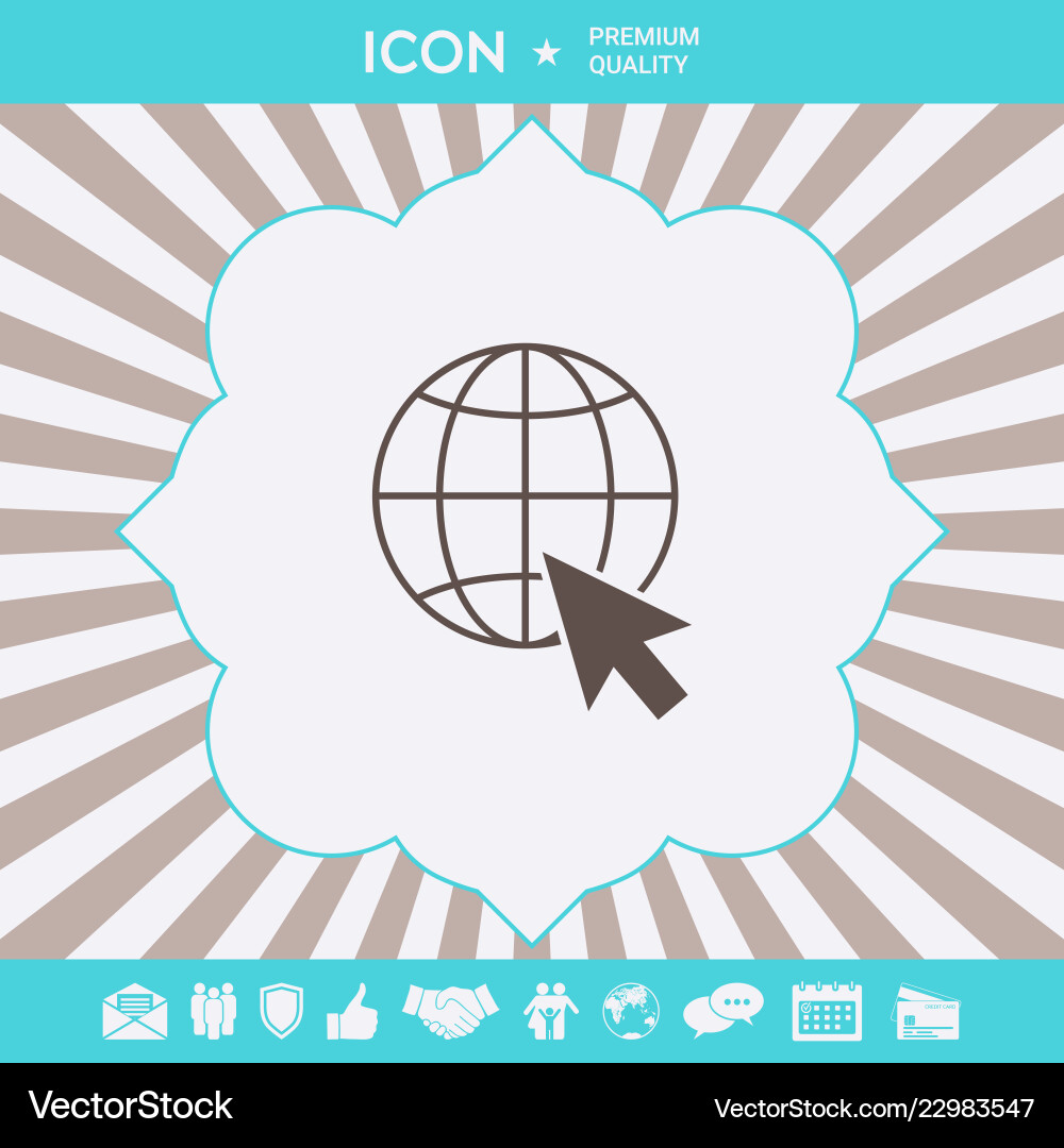 Go to web internet icon graphic elements Go to web internet icon graphic elements vector image