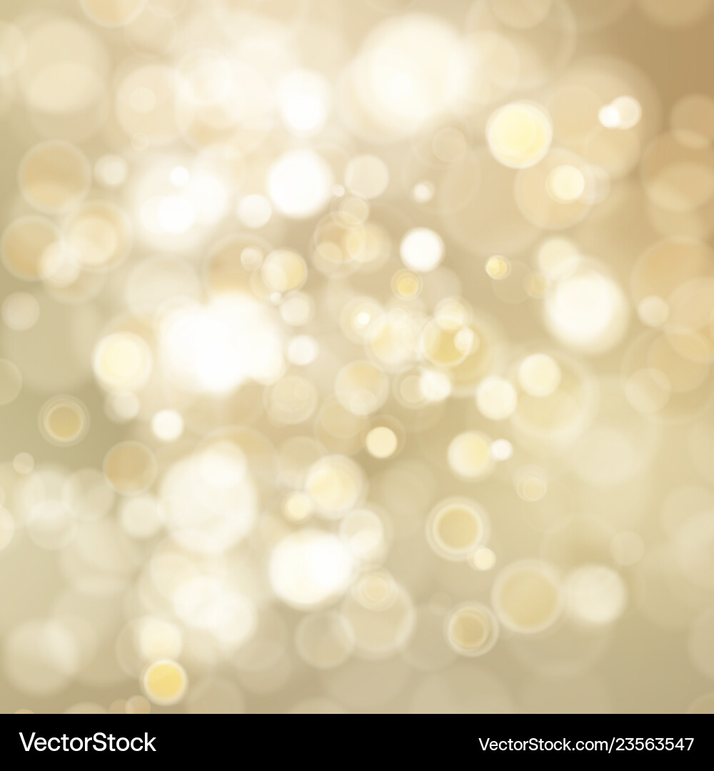 Gold abstract background with bokeh defocused Vector Image