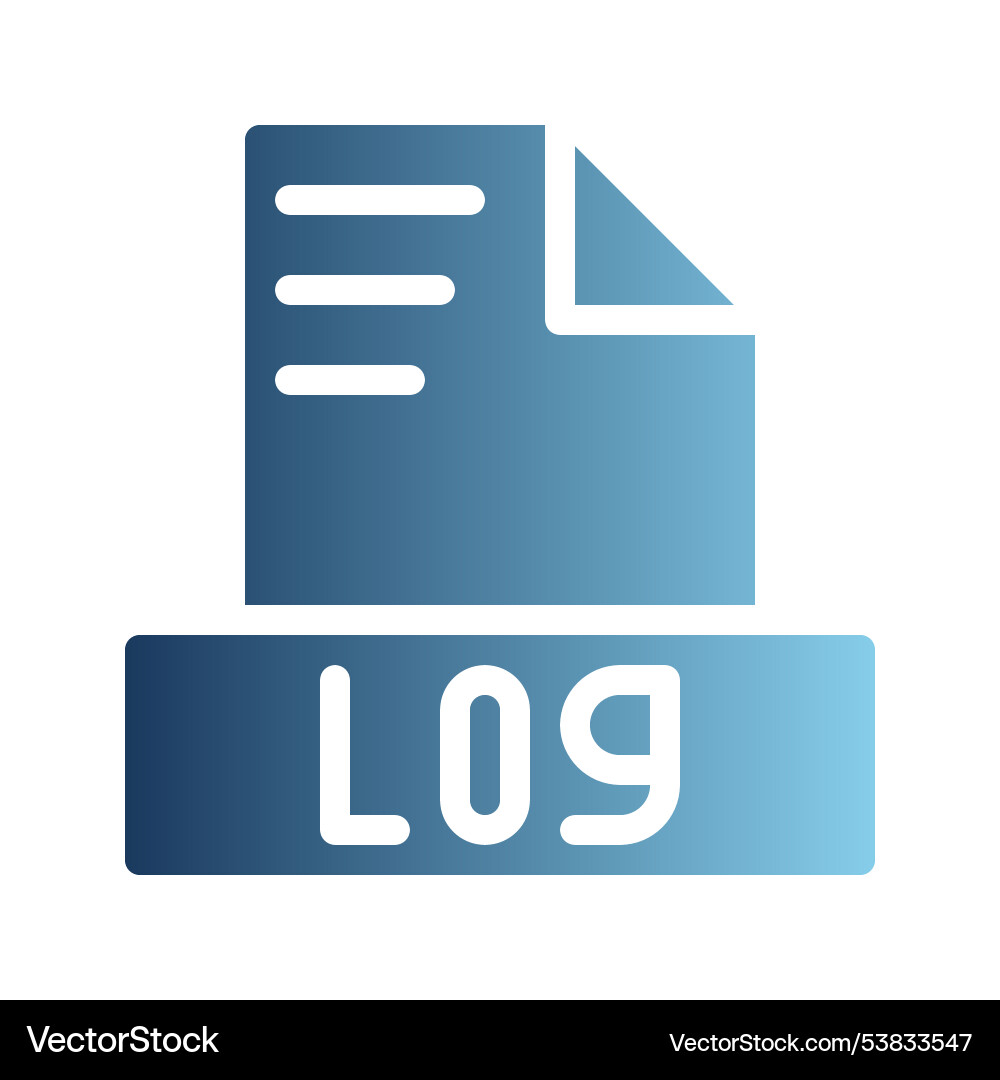 Log document file text icons with a gradient vector image