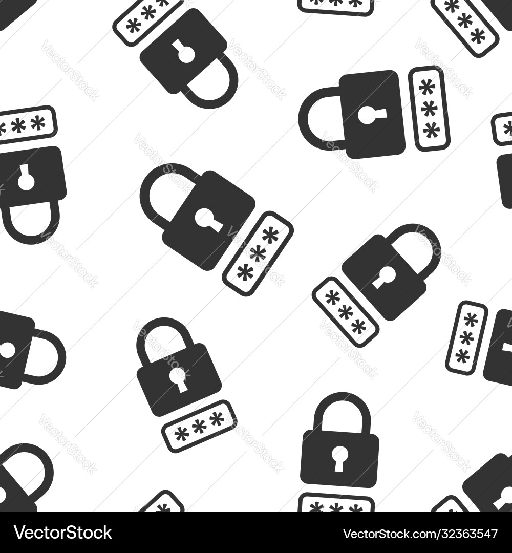 Login icon in flat style password access on white Login icon in flat style password access on white vector image