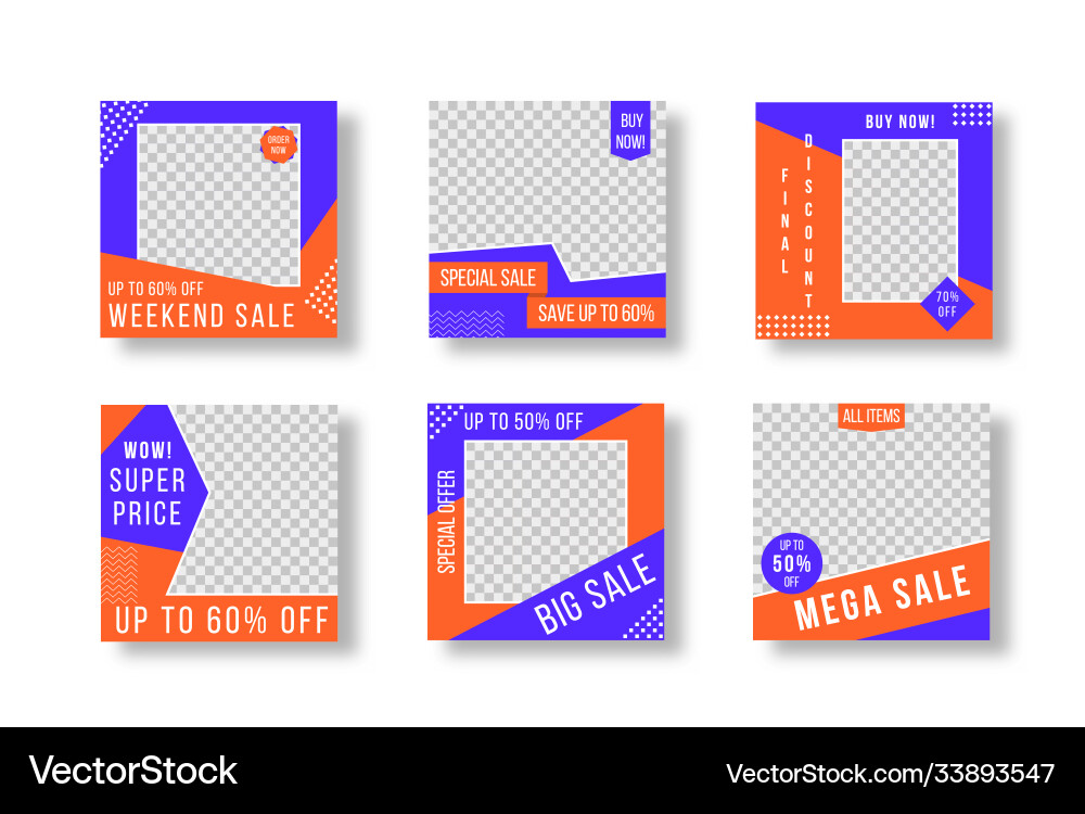Post layout template Vector Image