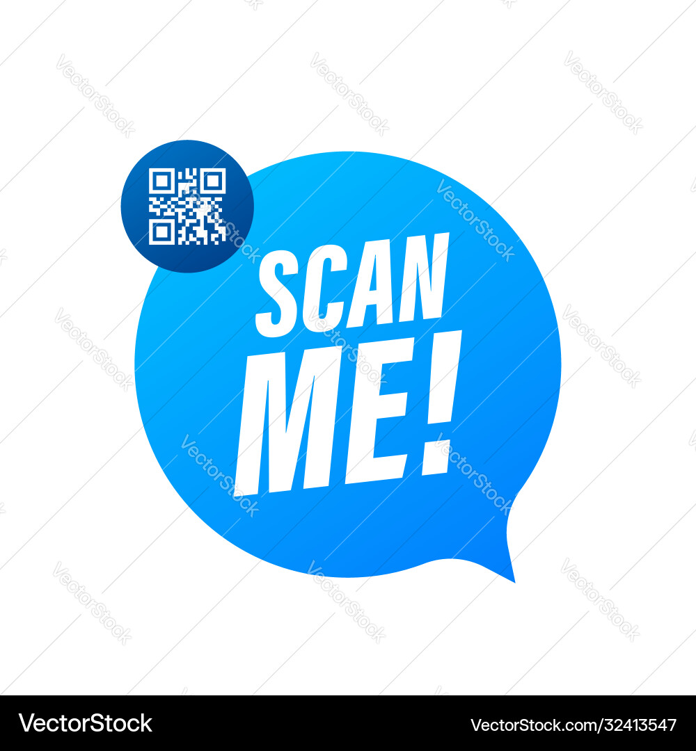 QR Code Scan Me Smartphone vector image
