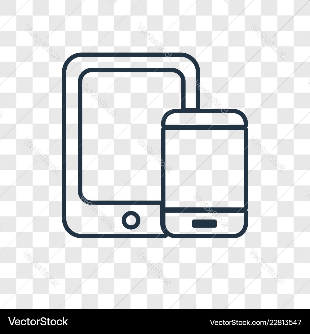 Responsive concept linear icon isolated Responsive concept linear icon isolated vector image