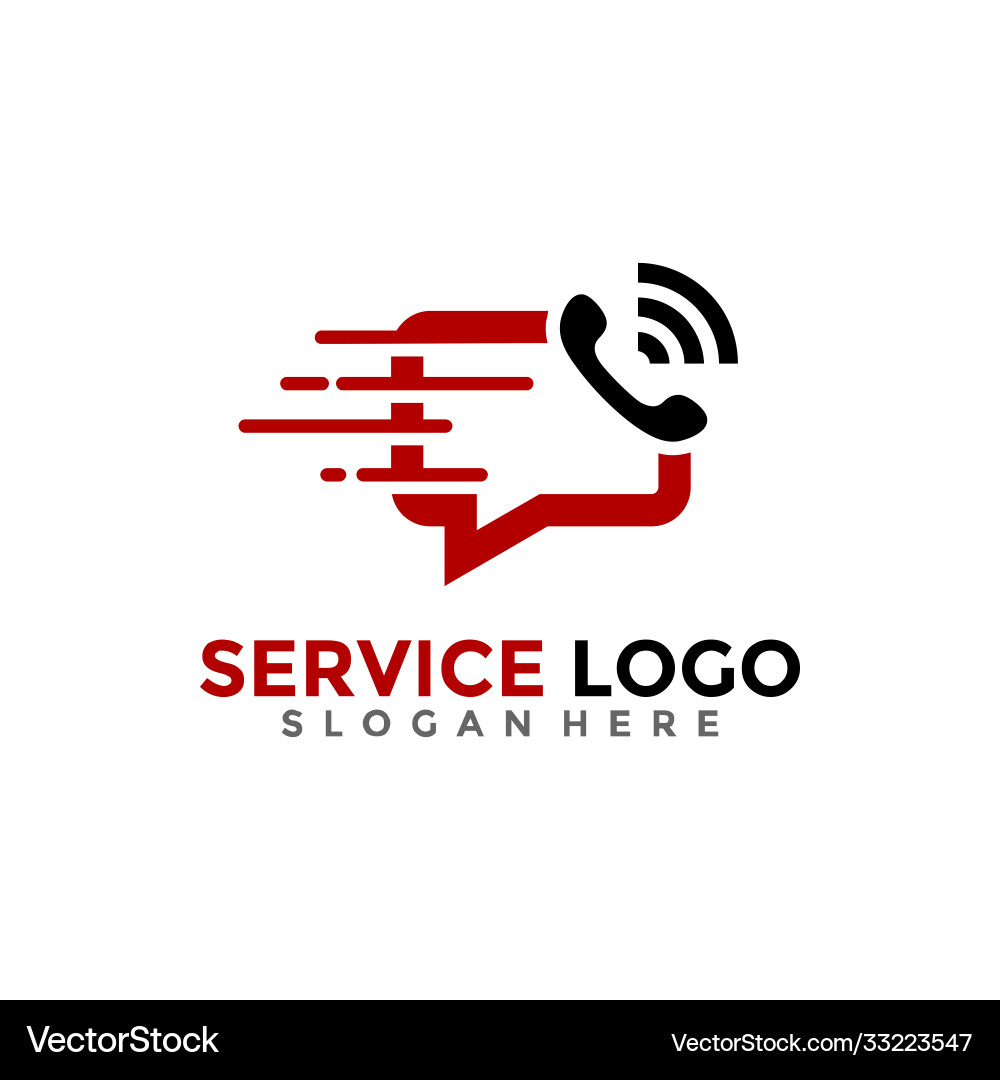 Schneller Anruf Logo Telefon Nachricht Zeichen Symbol Kunde Vektorbild