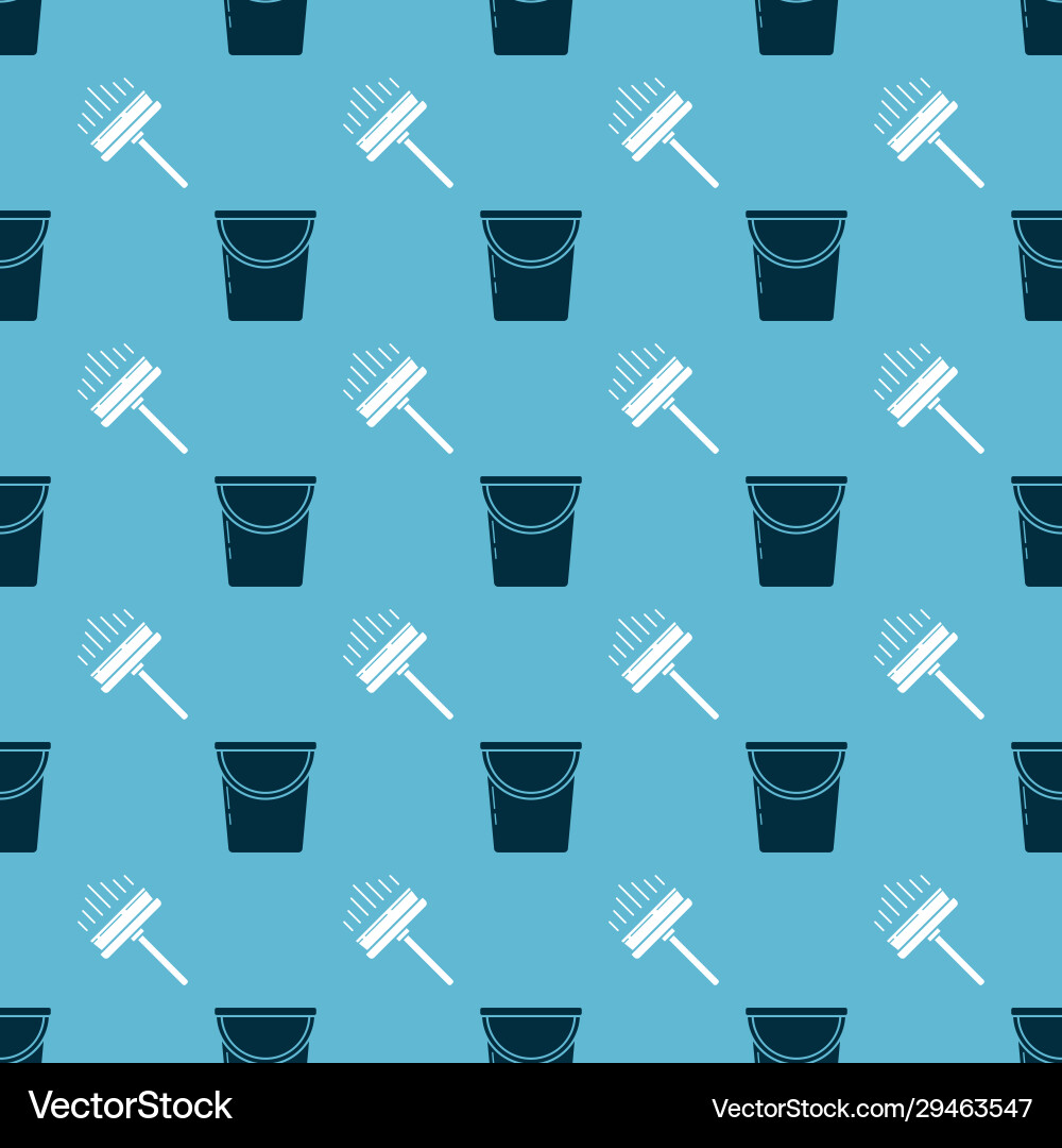 Set bucket and squeegee scraper wiper Vector Image