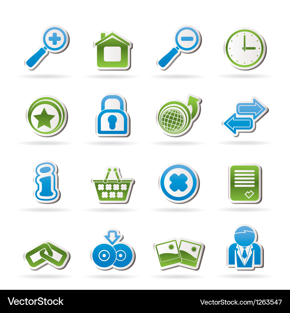 Web site and internet icons Vector Image