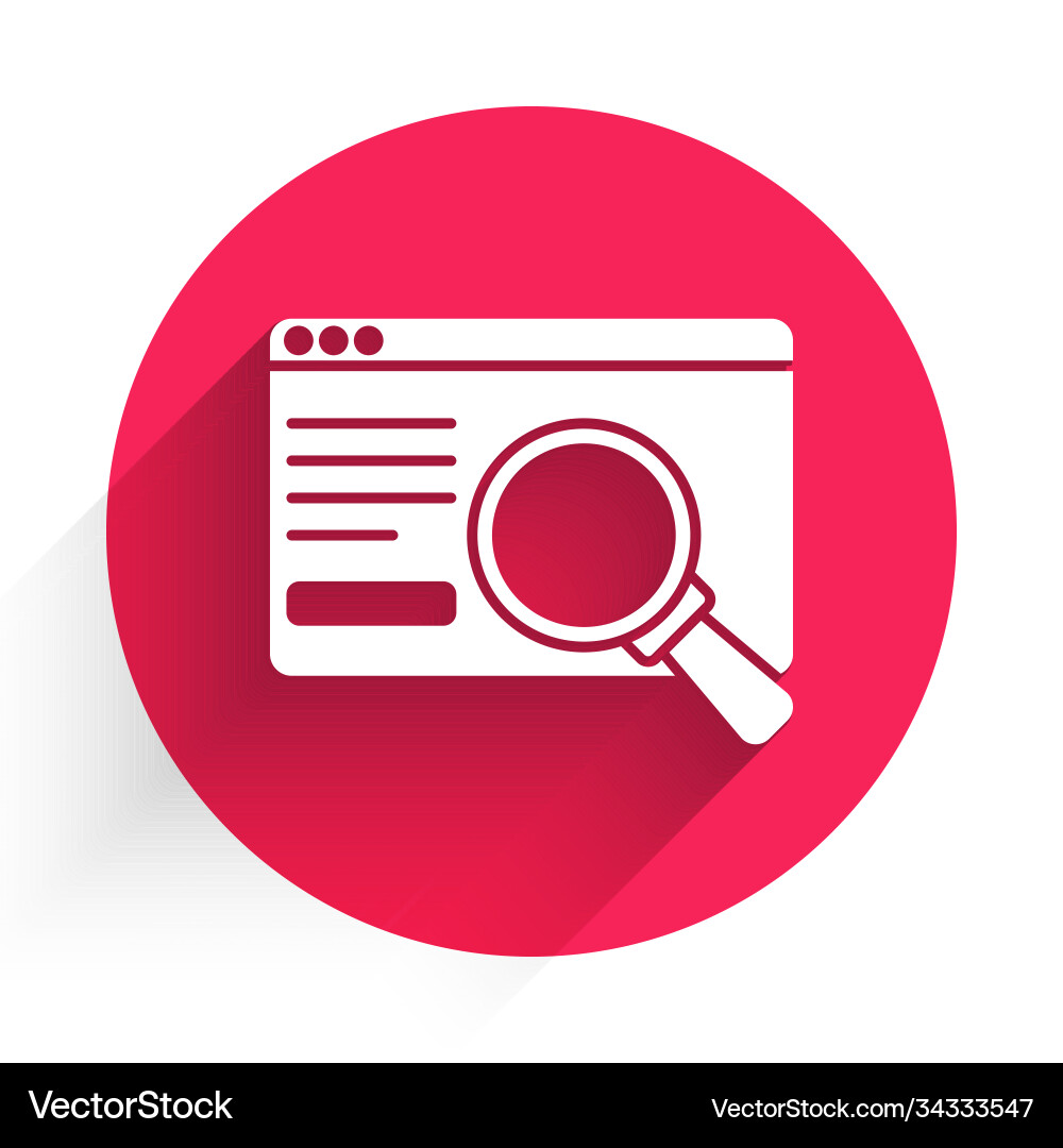 White ui or ux design icon isolated with long White ui or ux design icon isolated with long vector image