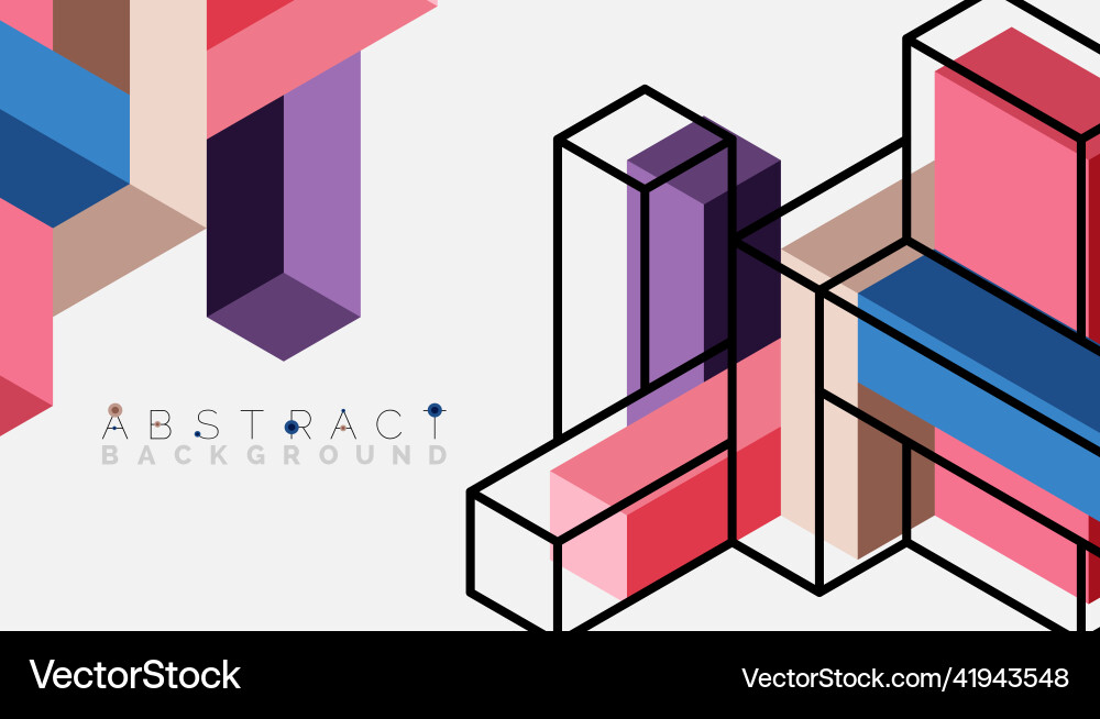 Abstract background 3d cubes cubic elements Abstract background 3d cubes cubic elements vector image