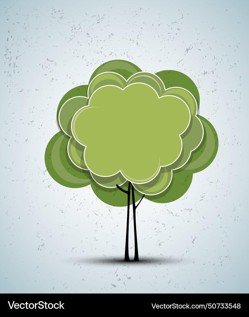 Abstract futuristic stylized tree with color Abstract futuristic stylized tree with color Vector Image