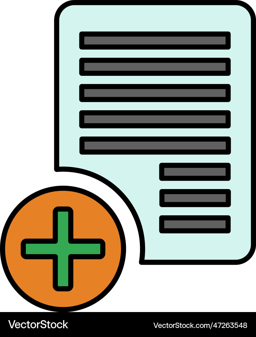 Add addition file icon vector image