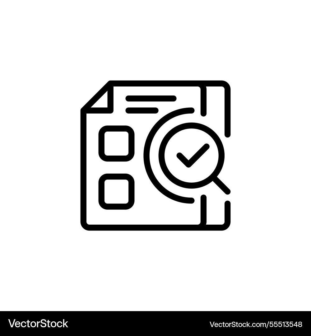 Audit checklist line icon linear style sign Audit checklist line icon linear style sign vector image