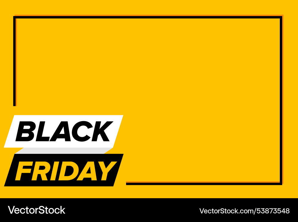 Black friday yellow background Black friday yellow background vector image
