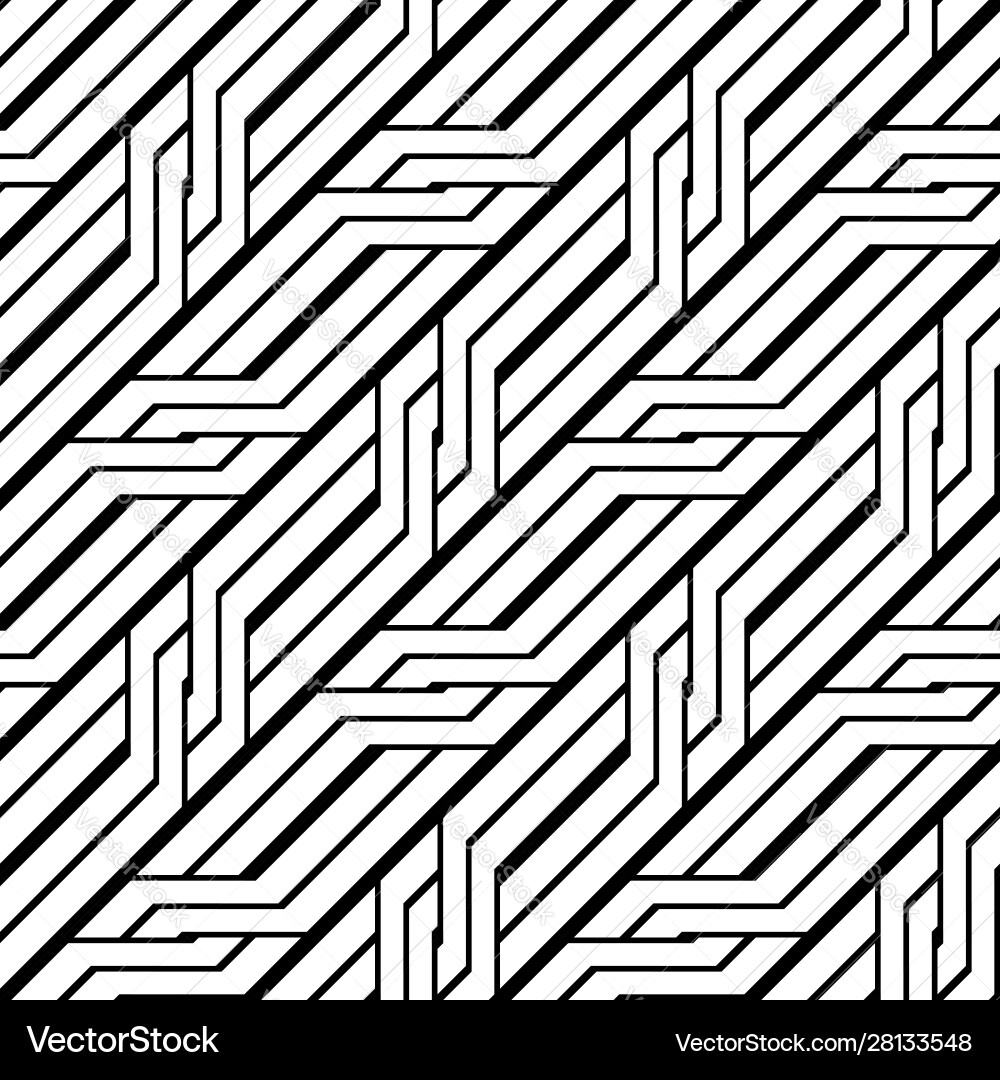Design seamless monochrome zigzag pattern Vector Image