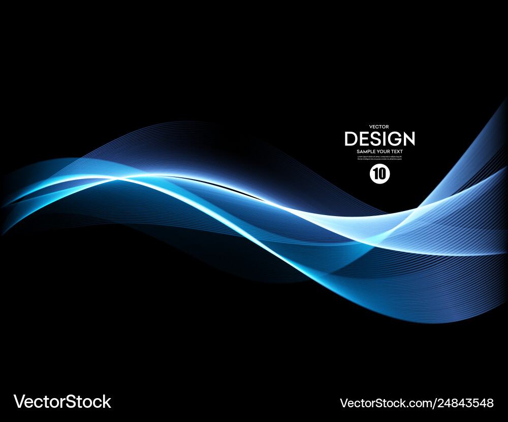 Dynamic Blue Wave Pattern vector image