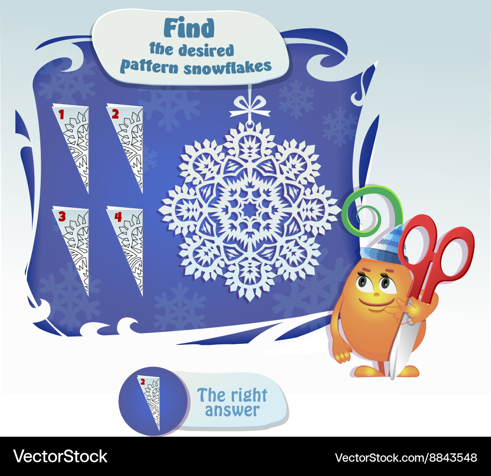 Find the desired pattern snowflake vector image