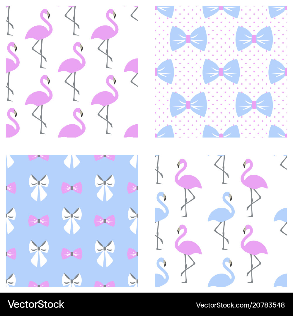 Flamingo seamless pattern vector image