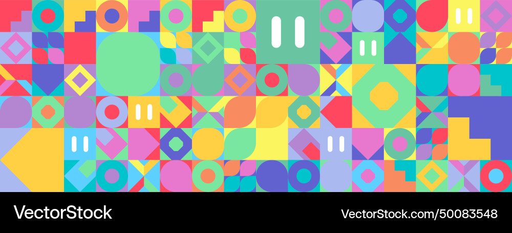 Geometric minimal pattern mosaic simple colorful Geometric minimal pattern mosaic simple colorful Vector Image