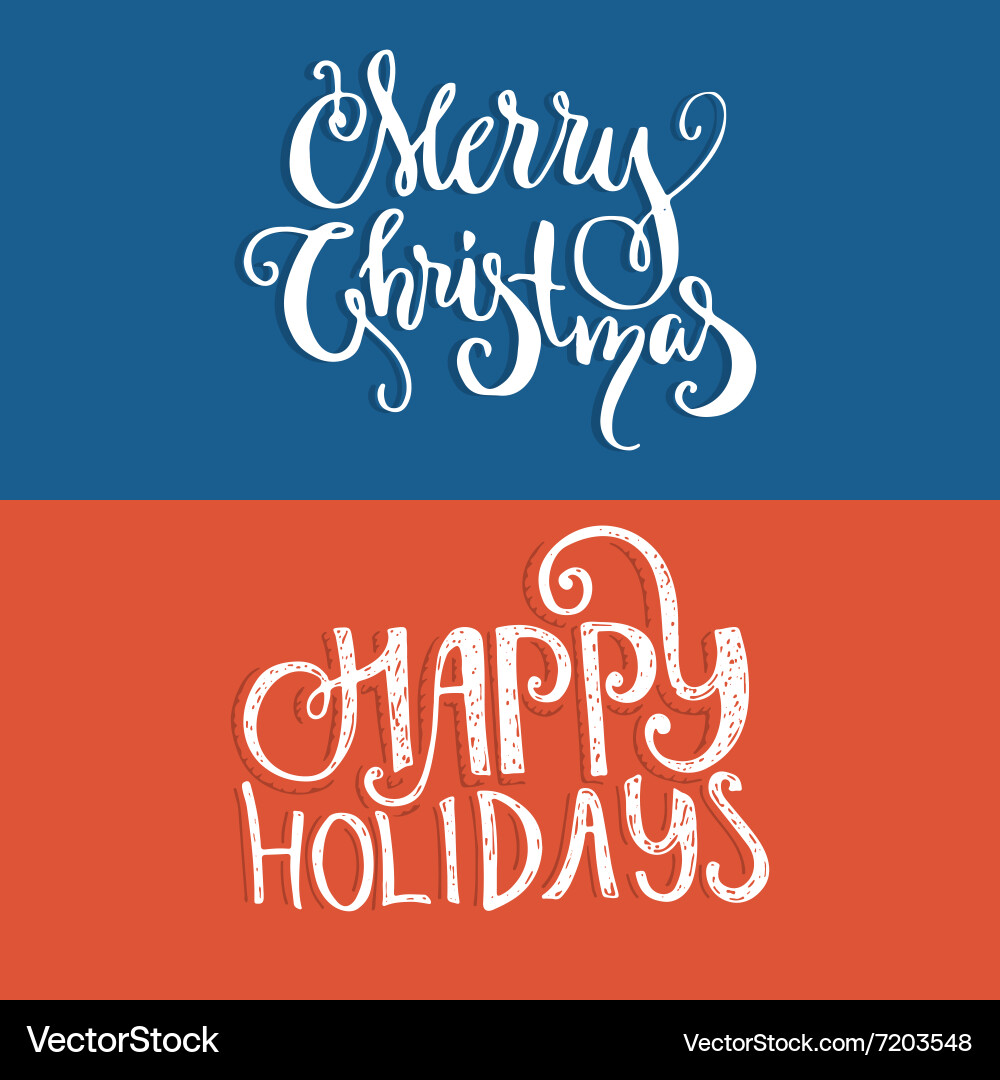 Handwritten Christmas Banners Vector Image