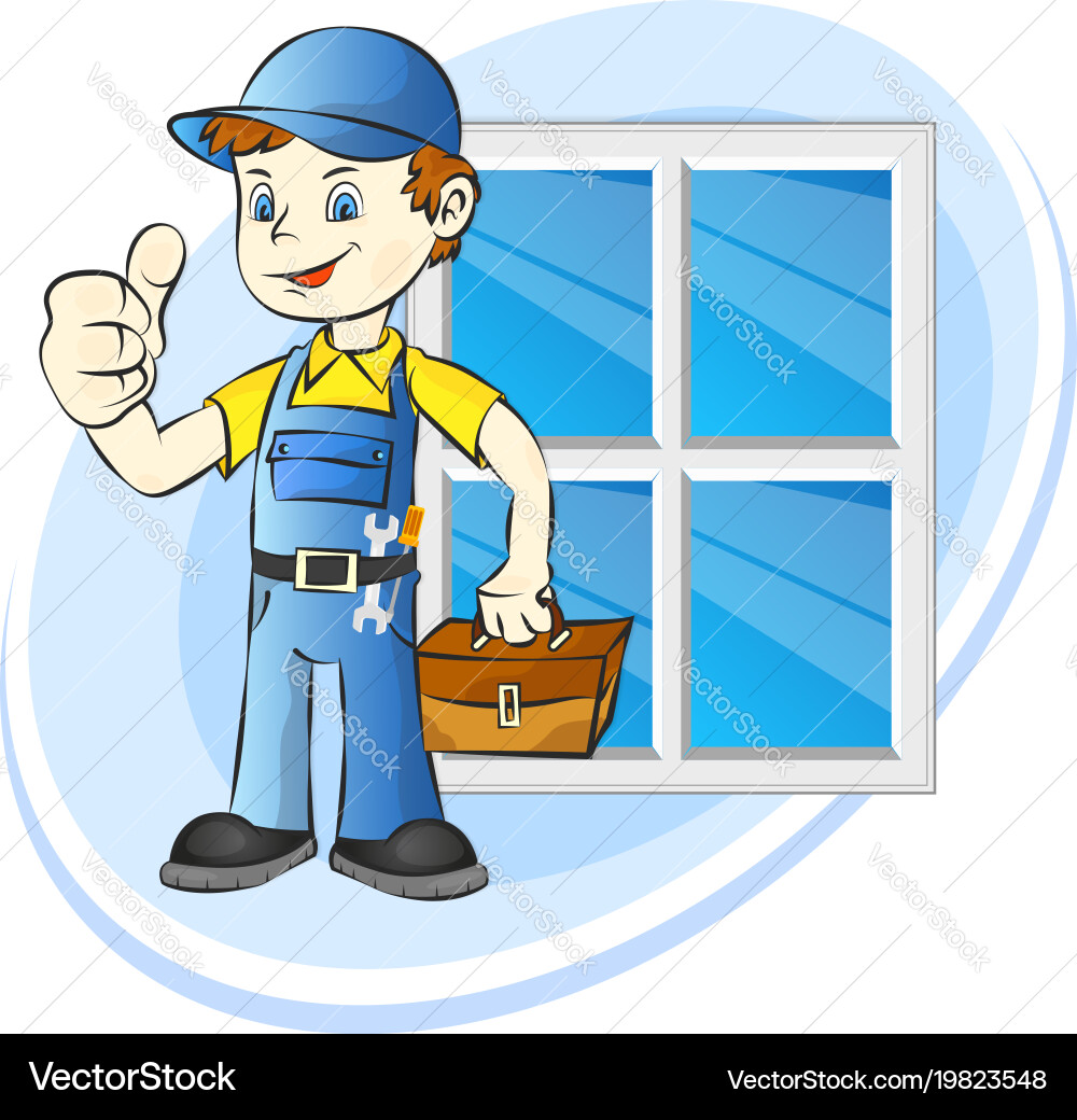 Installing windows service vector image