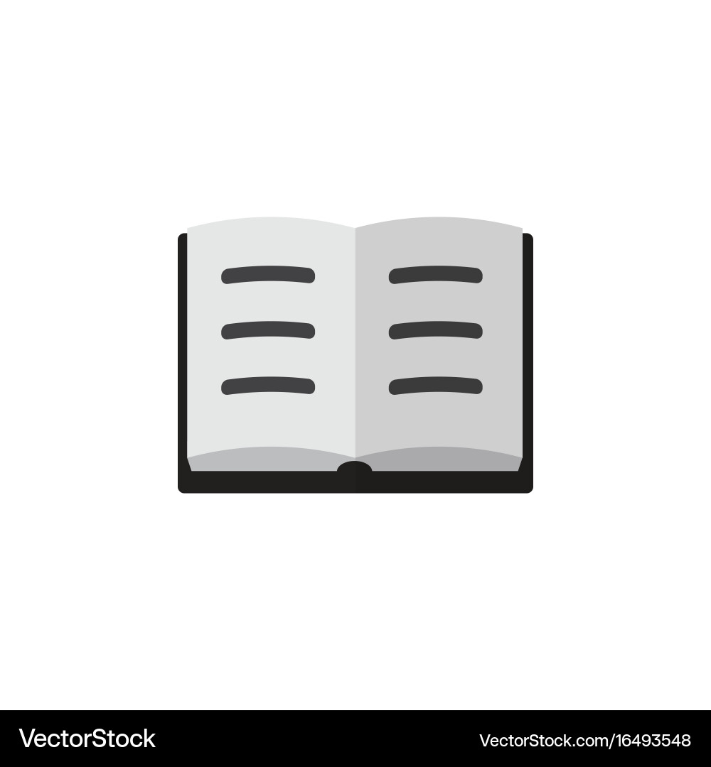 Isolated book flat icon lecture element vector image