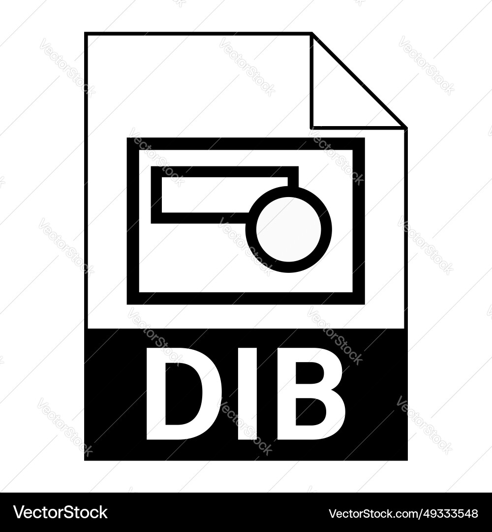 Modern flat design of dib file icon for web Modern flat design of dib file icon for web vector image