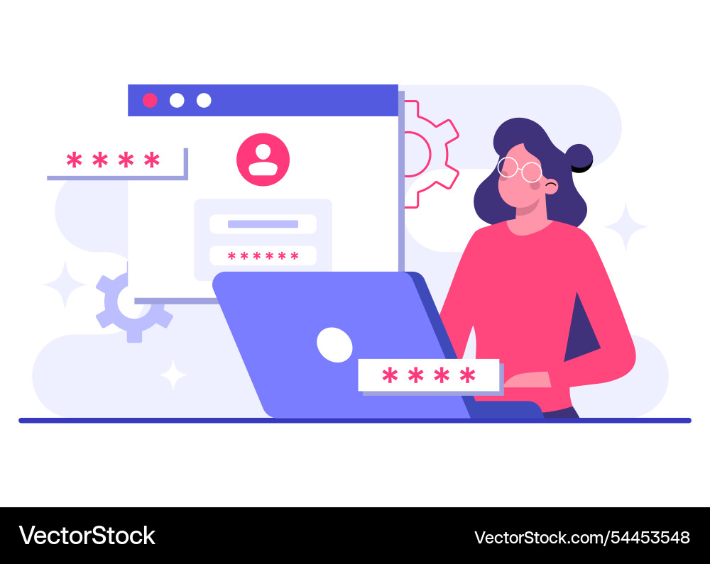 Password secure access data protection cyber Password secure access data protection cyber vector image