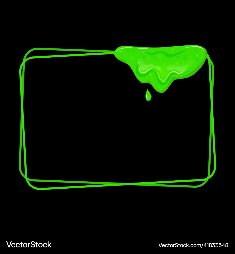 Rectangular horizontal frame with a flowing green Rectangular horizontal frame with a flowing green Vector Image