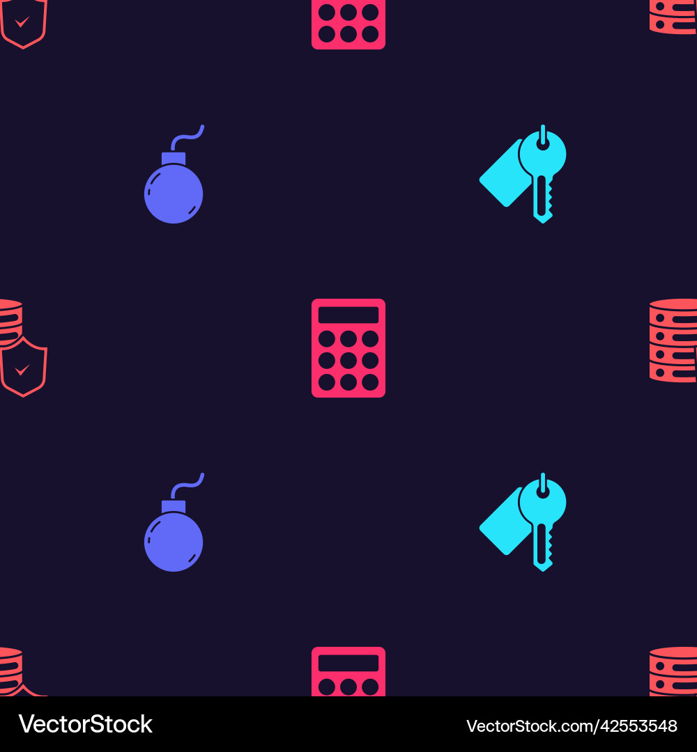 Set marked key bomb ready to explode password Set marked key bomb ready to explode password vector image