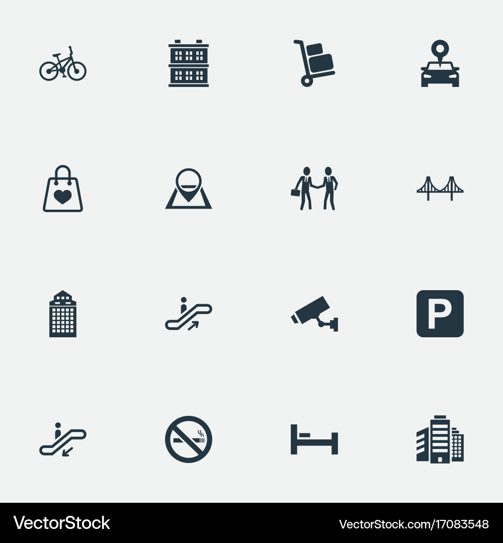 Set of simple infrastructure vector image