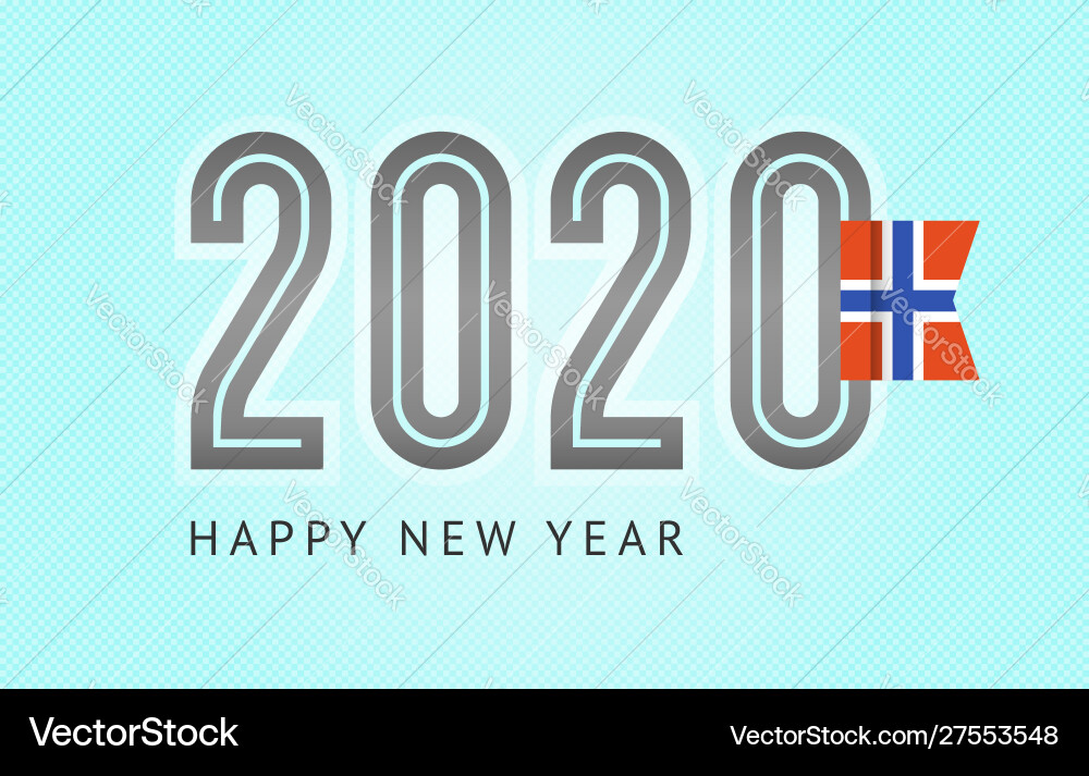 Trendy design number 2020 with flag 10eps Vector Image