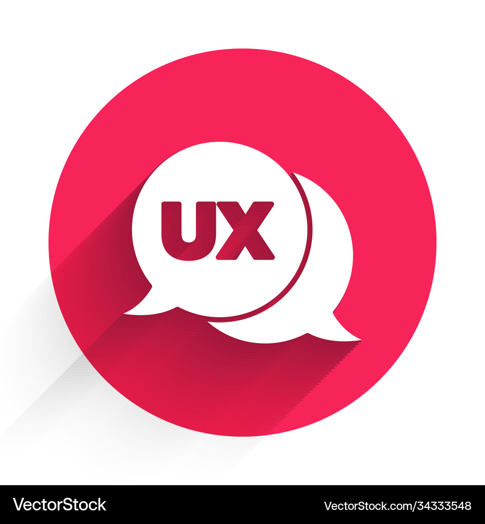 White ui or ux design icon isolated with long White ui or ux design icon isolated with long Vector Image