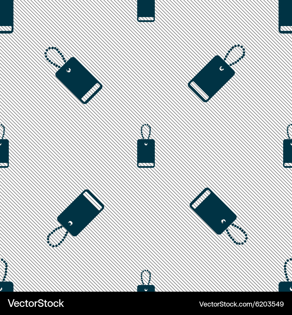 Army chains icon sign seamless pattern Vector Image