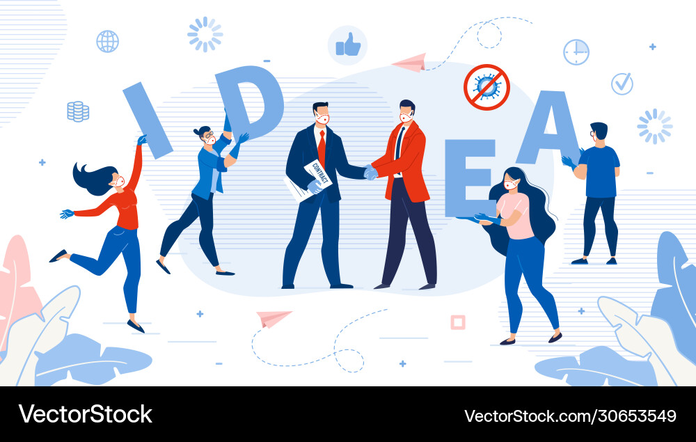 Creative innovative idea generation implementation vector image