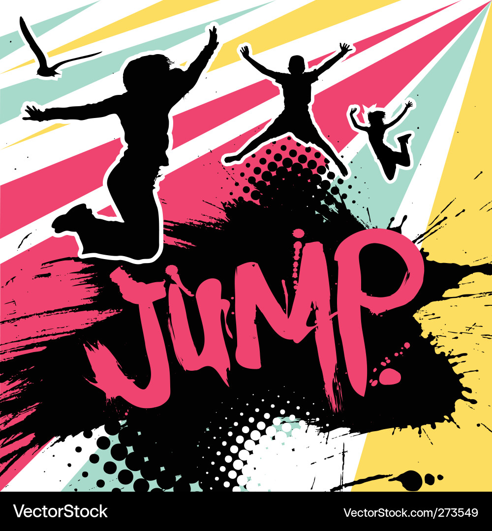 Dynamic Splash Jump Background vector image