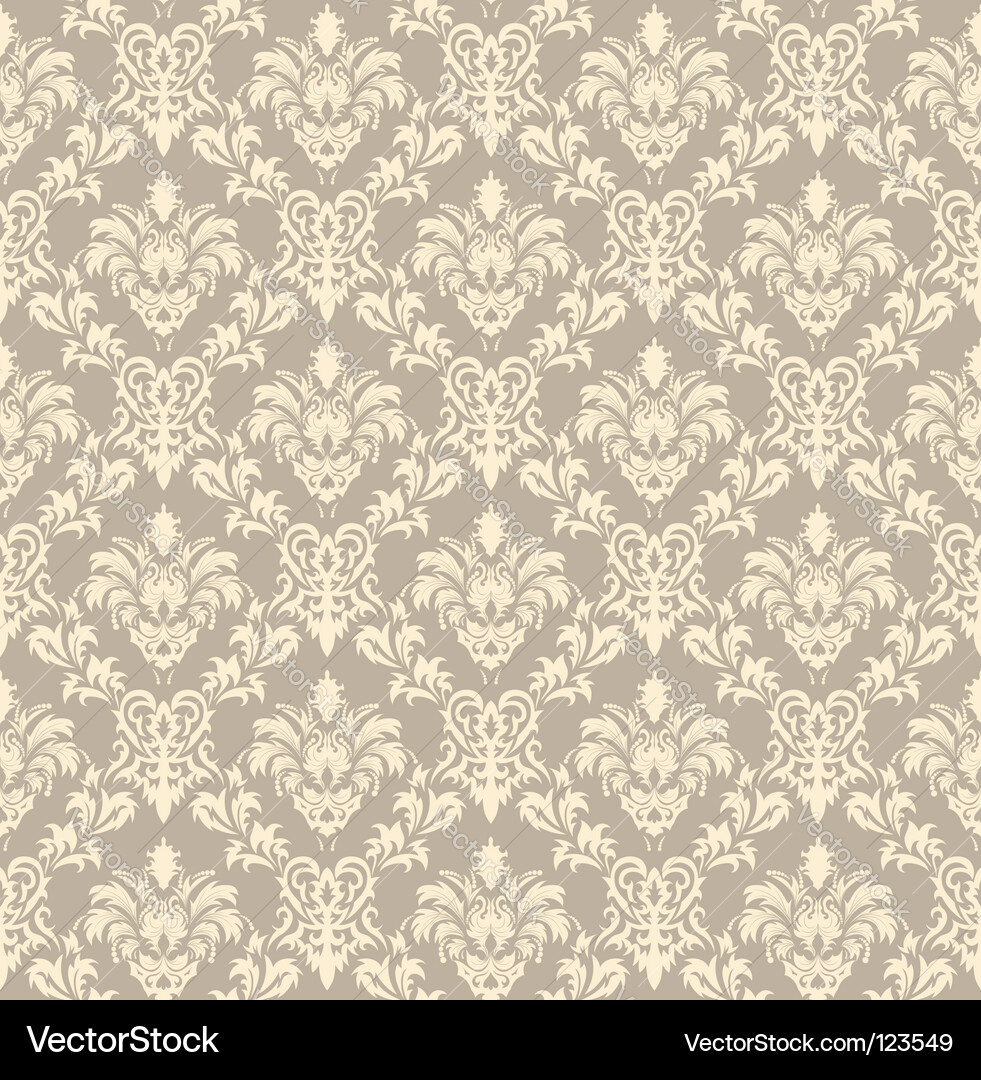 Elegant Damask Floral Pattern Vector Image