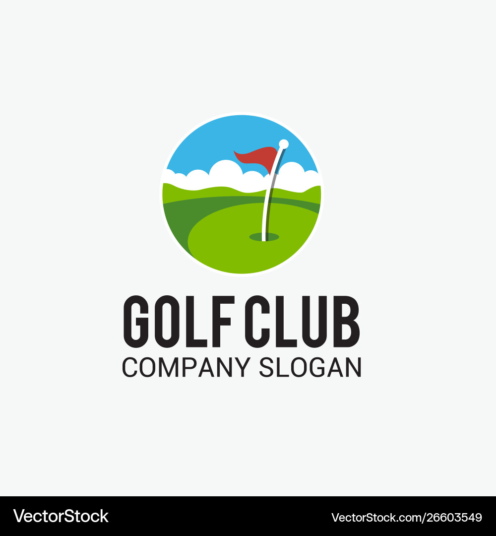 Elegant Golf Club Logo Template Vector Image