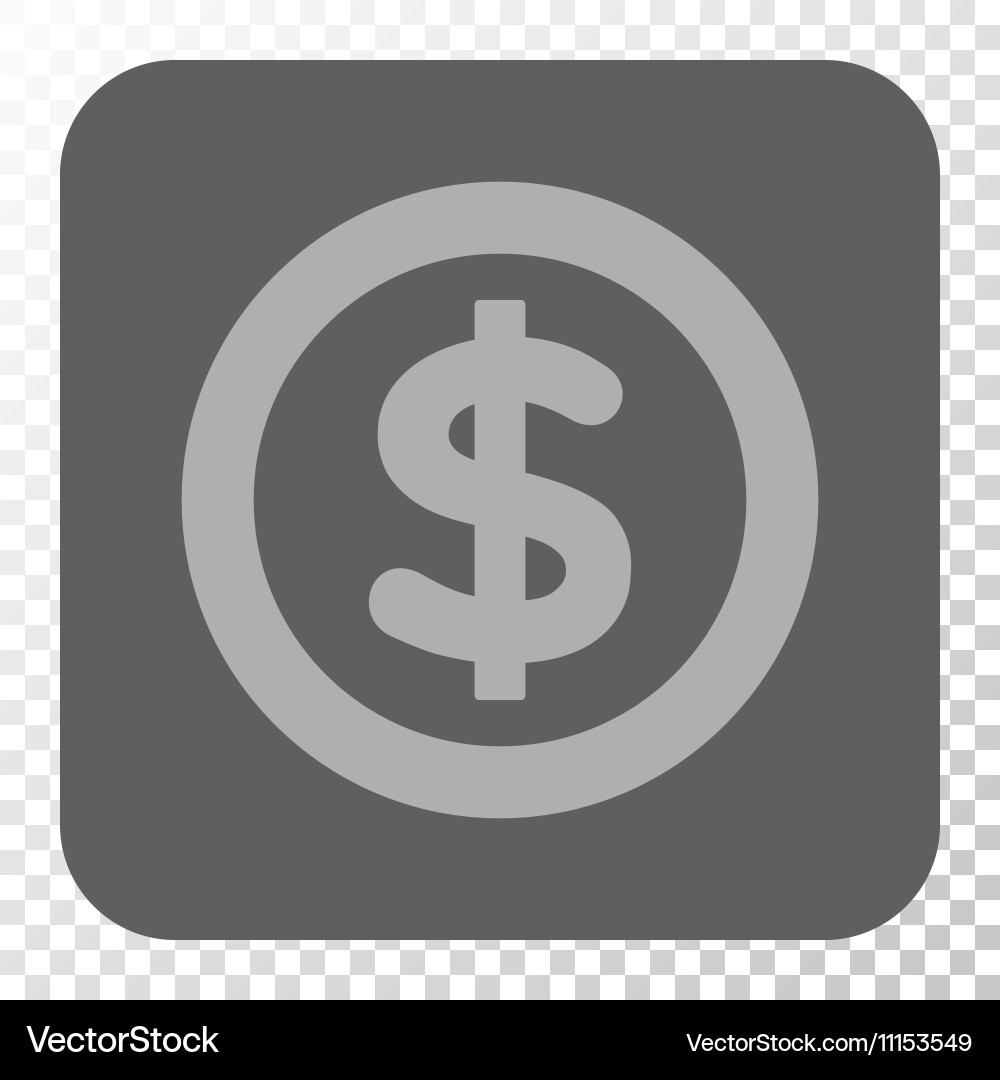 Finance rounded square button vector image