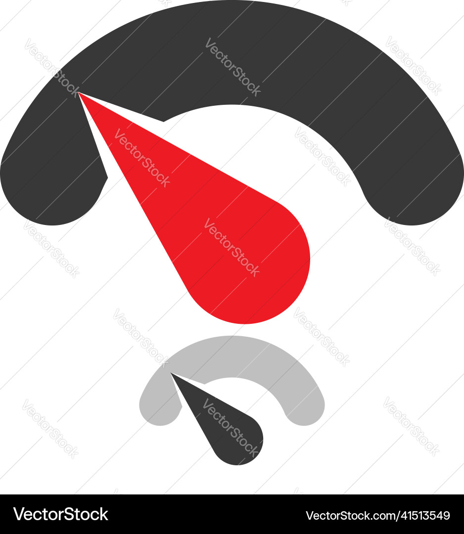 Gauge meter level and progress indicator icon Gauge meter level and progress indicator icon vector image