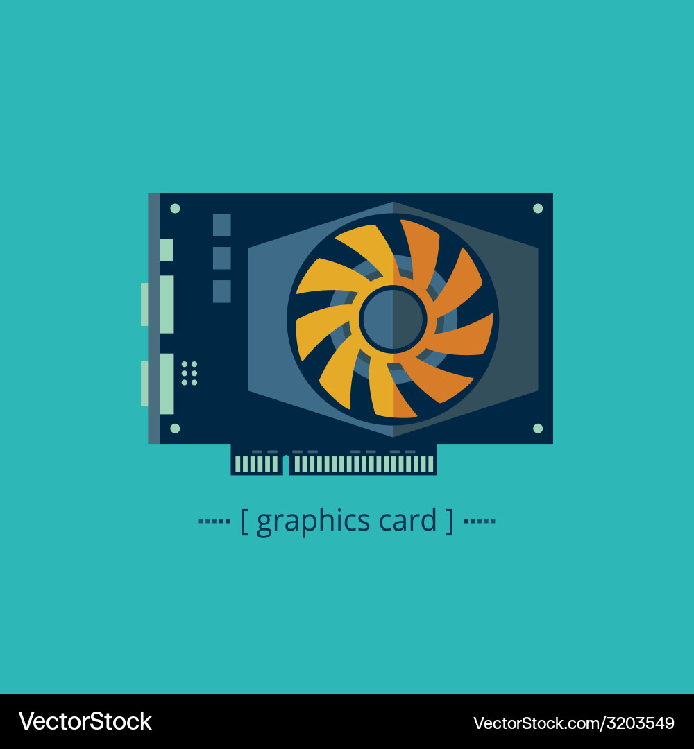Graphics card Royalty Free Vector Image - VectorStock